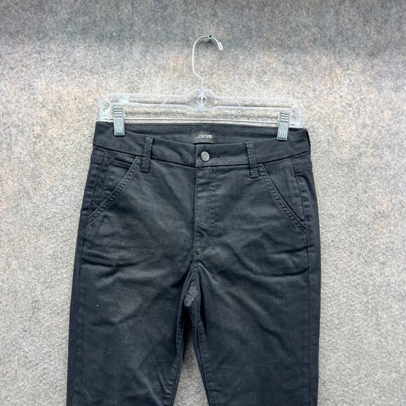 Joe’s Jeans Honey Pants Women 28 Black High Rise Curvy Skinny Ankle Houndstooth - Picture 8 of 10